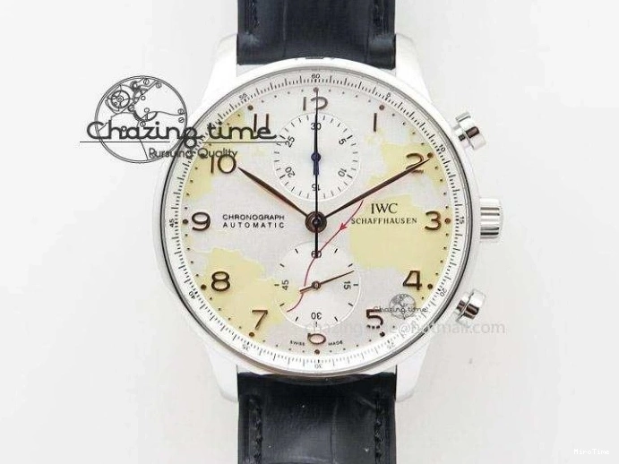 MIROTIME 0731 Compact Portuguese IW545409 RG ZF 1:1 Best Edition White Dial On Brown Leather Strap A 7336